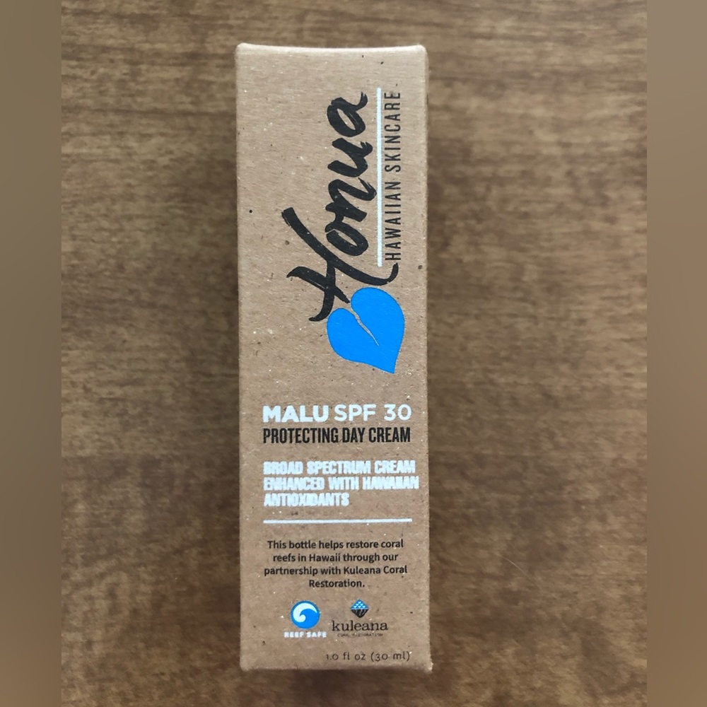Honua Hawaiian Skincare Malu Day Cream + SPF 30 ~ 1 oz 30ml Full Size ~ NIB! 🧡